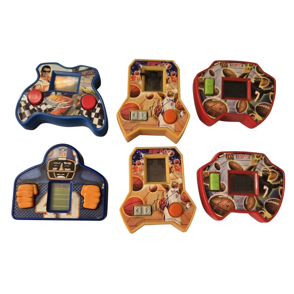 McDonalds Burger King Handheld Games Multicolor ESPN NFL Lot of 6 2004